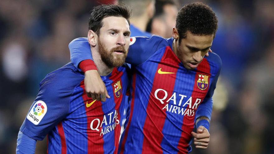 Messi y Neymar, cuando el brasileño jugaba en el Barcelona.