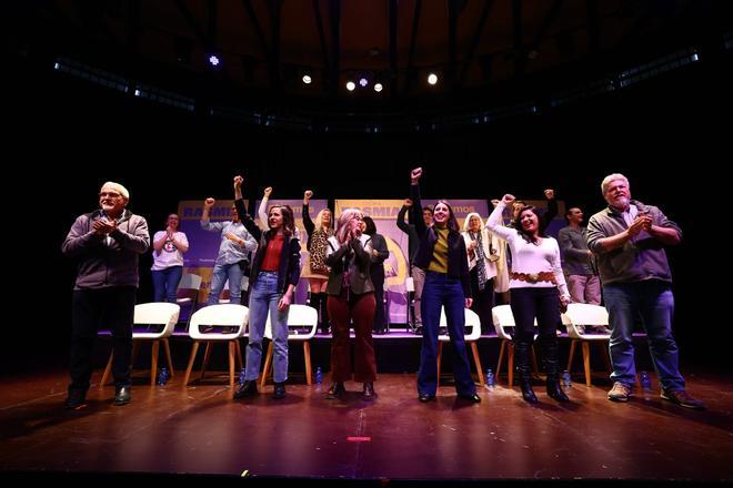 Mitin central de Podemos en Zaragoza por las elecciones del 8F en Aragón.