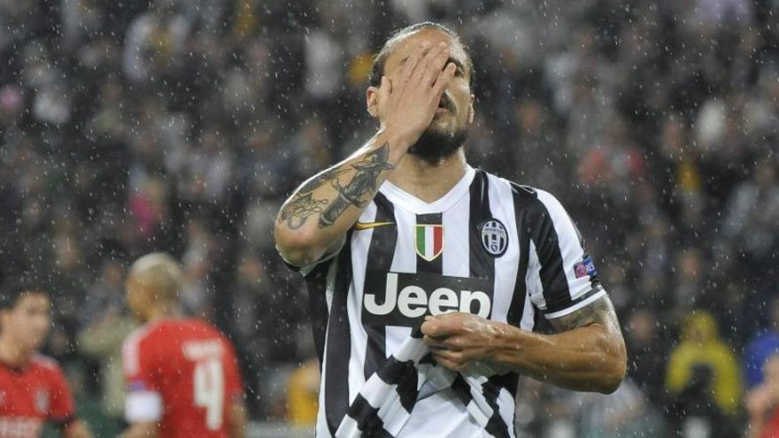 Pablo Osvaldo lamenta una ocasión de la &#039;Juve&#039;.