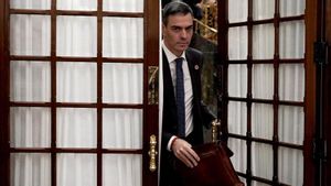 Pedro Sánchez en la sesión de control al Gobierno en el Congreso.