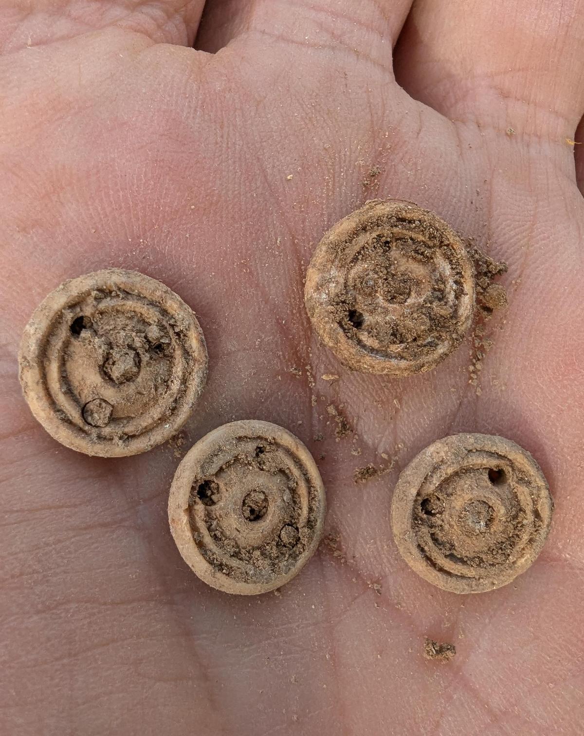 Botones de los soldados de Napoleón.