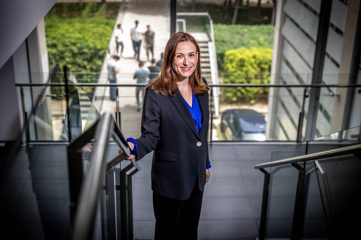 carolina Martinoli en la sede de Vueling en el 'Business Park' de Viladecans