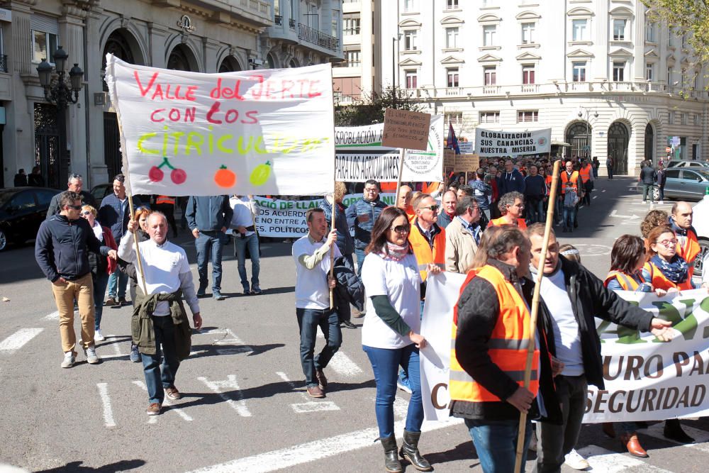 Manifestación en defensa del sector citrícola