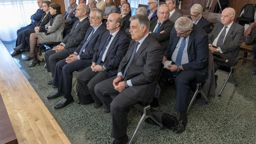 Manuel Chaves, José Antonio Griñán, Gaspar Zarrías y José Antonio Viera en el juicio por los ER.