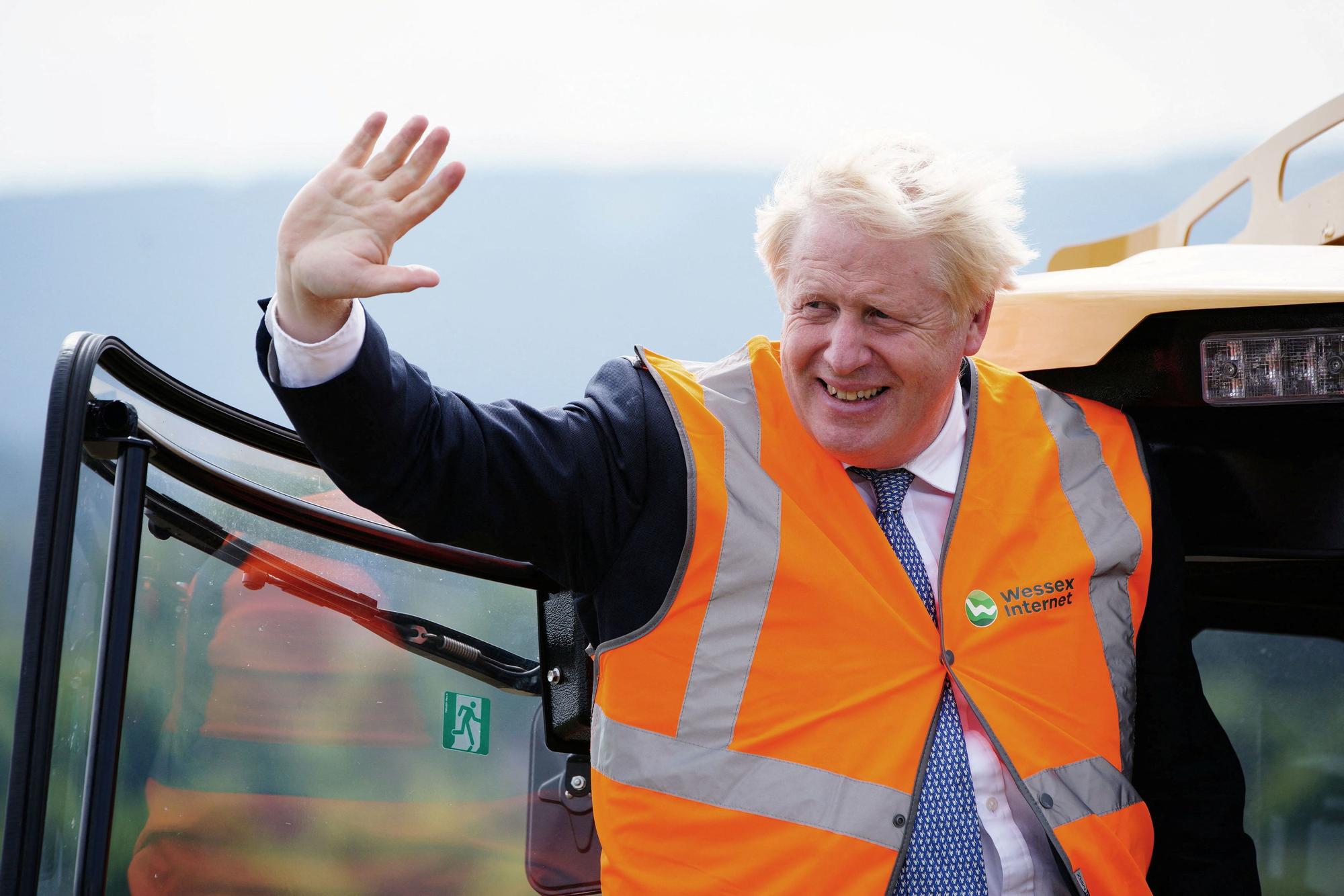 El primer ministro británico, Boris Johnson, este martes en Dorset.