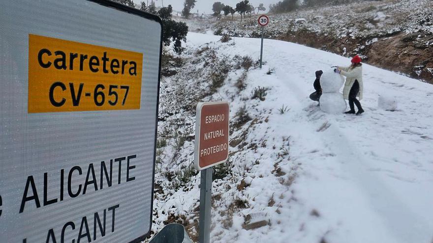 La nieve caída en el interior de la provincia al paso de la tormenta Filomena el pasado 8 de enero 