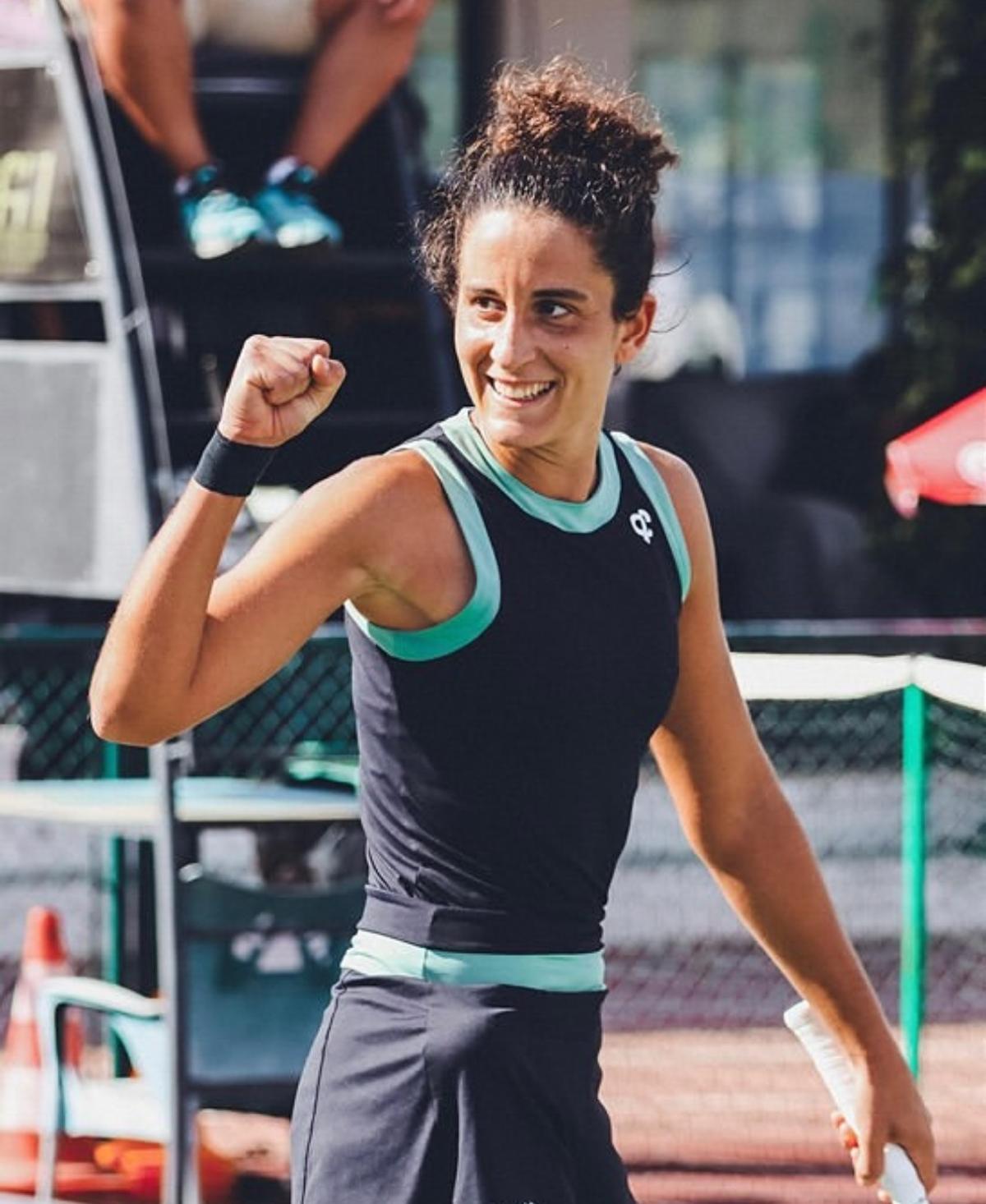 La tenista de Xàtiva Ángela Fita en un partido.
