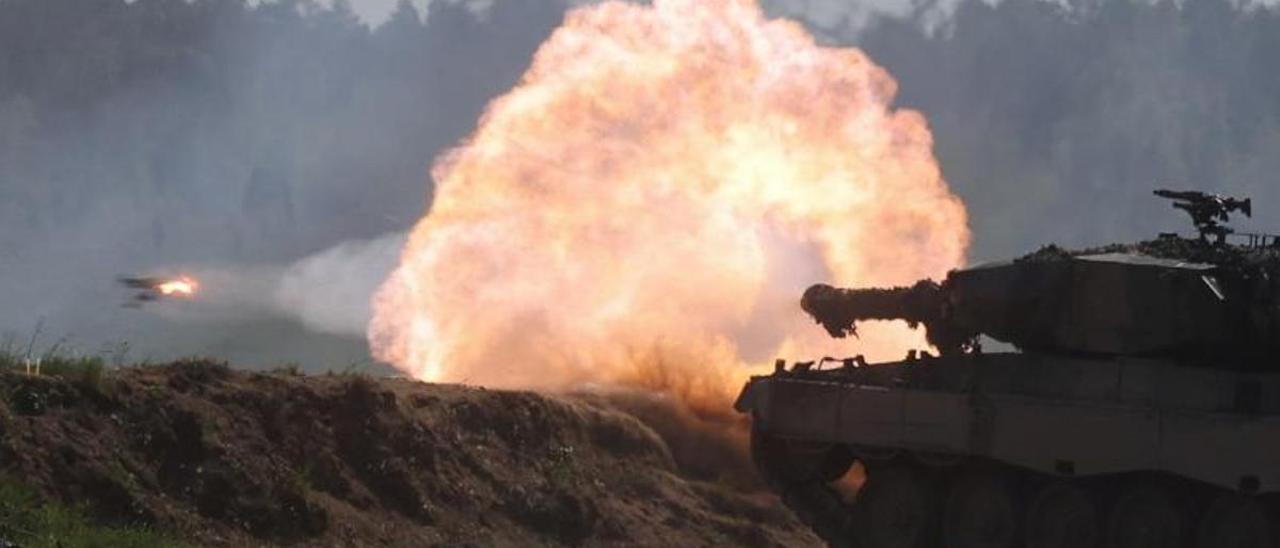 Carro de combae Leopard 2 durante unos ejercicios militares en Polonia en mayo pasado.