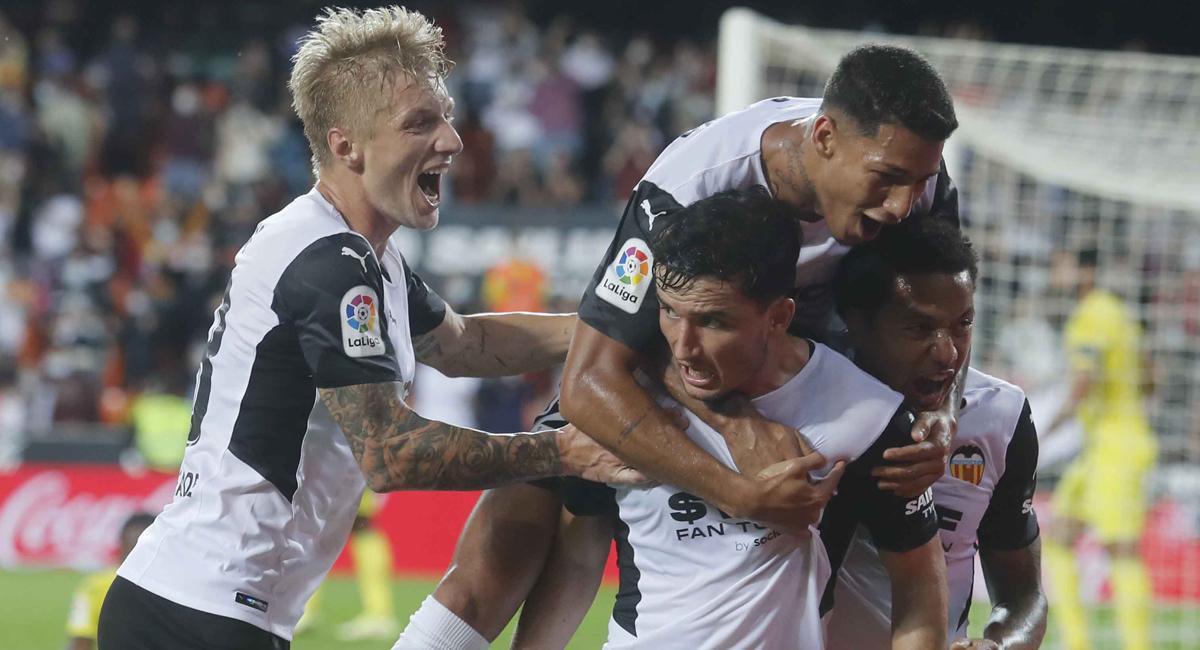 Hugo Guillamón, celebrando un gol