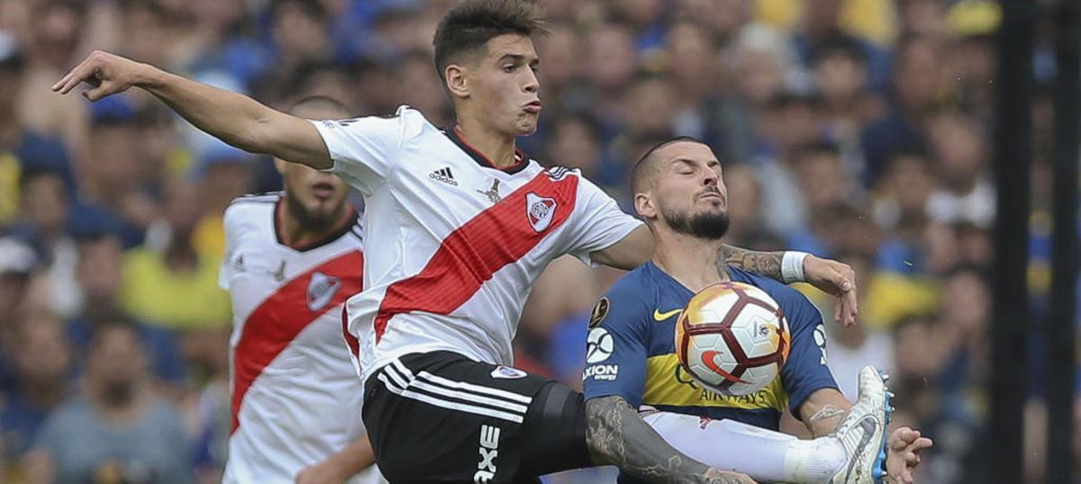 Imagen del partido de ida entre Boca y River