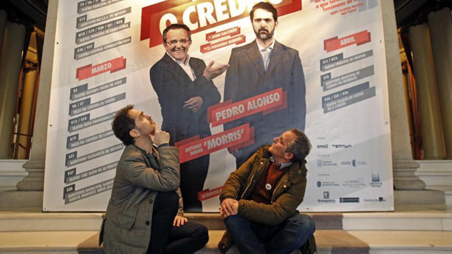 Pedro Alonso y Antonio Durán &quot;Morris&quot;,  en Vigo. // Marta G. Brea