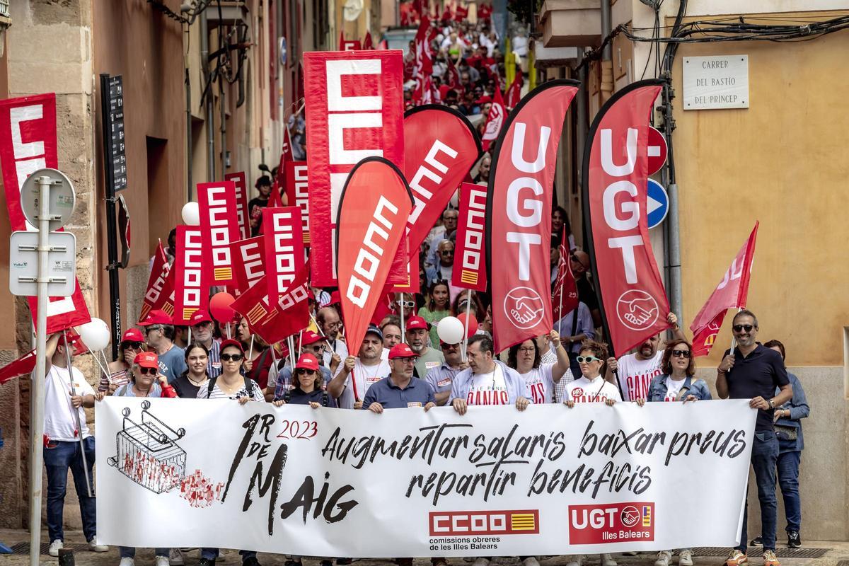 Imagen de una anterior manifestación del Primero de Mayo