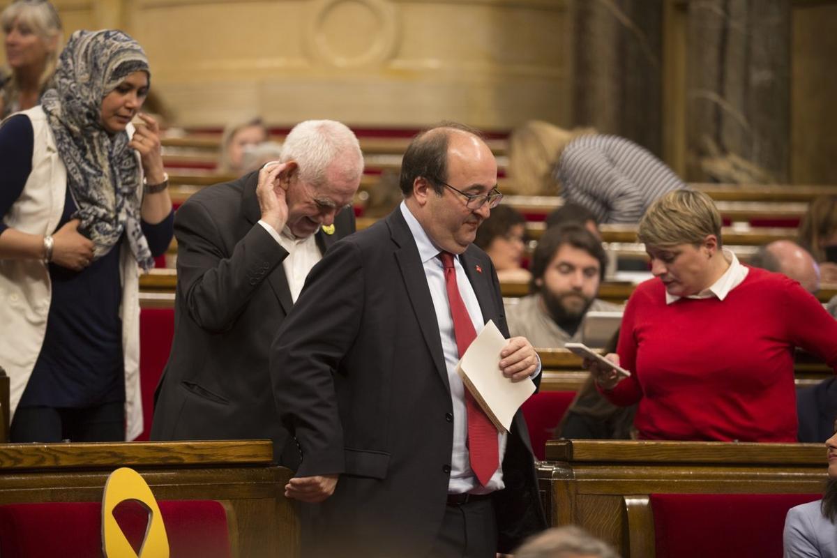 Miquel Iceta, en el Parlament, el pasado 5 de mayo.