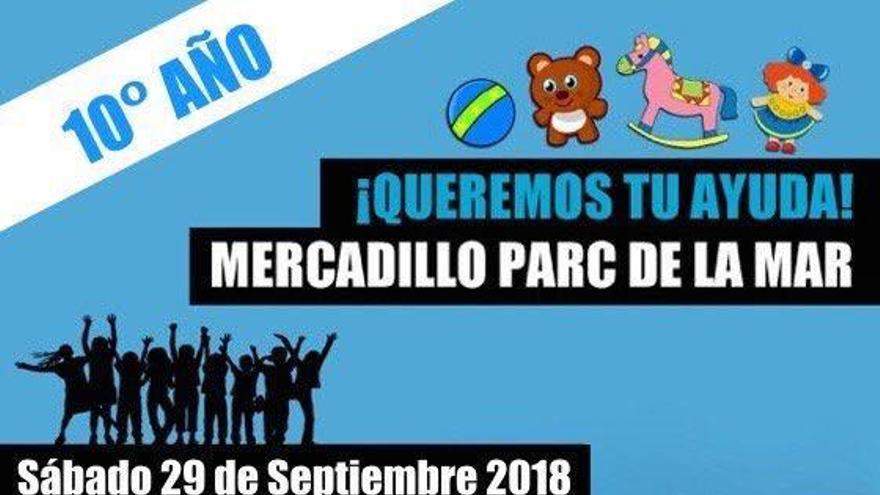 Décimo mercadillo solidario de la Fundación RANA en el Parc de la Mar