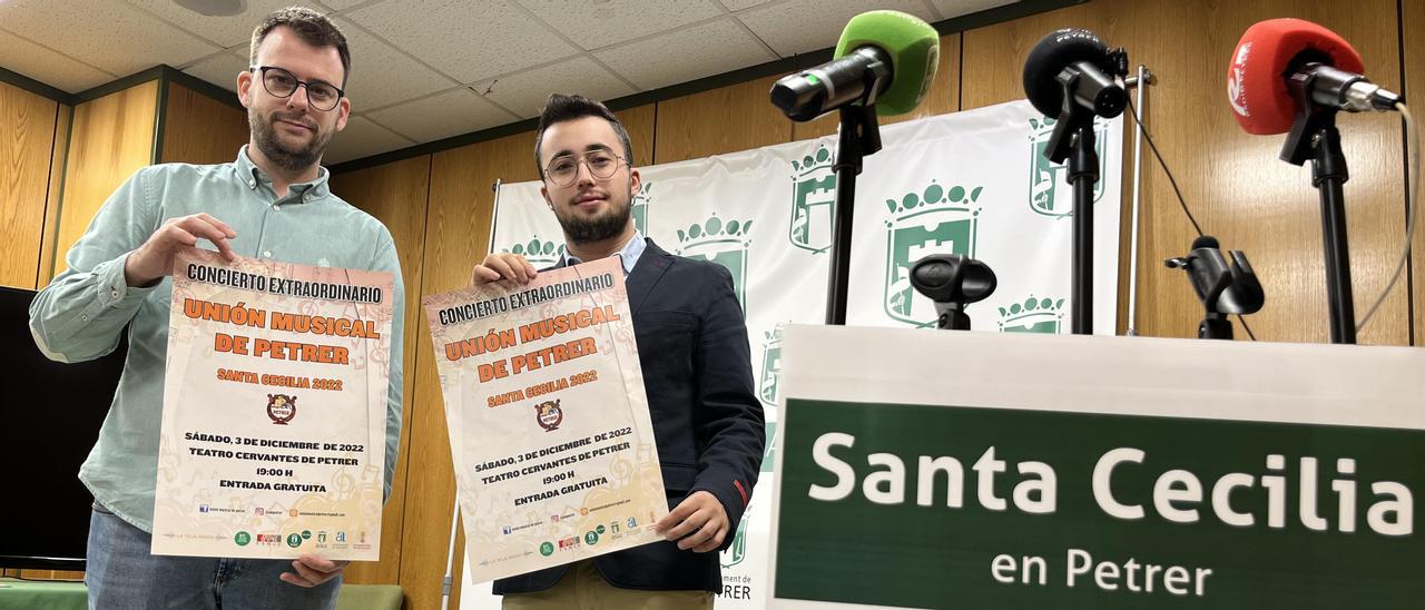 La presentación del concierto extraordinario de la Unión Musical de Petrer por la festividad de Santa Cecilia.