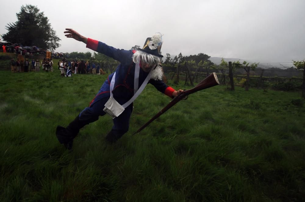 La lluvia no amilanó a los combatientes valgueses, que avasallaron a las tropas francesas hasta su rendición.