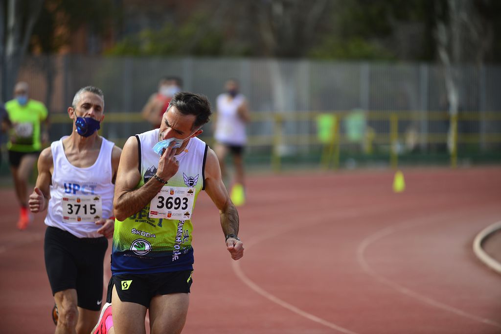 Pruebas de atletismo nacional en la pista de atletismo de Cartagena este domingo