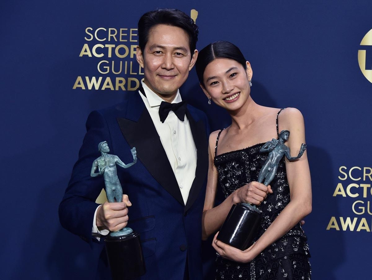 Los actores de 'El Juego del calamar', Lee Jung-jae y Jung Ho-yeon, triunfan en los Premios SAG 2022