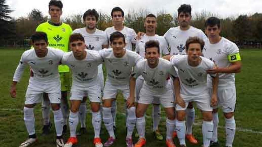 Once inicial del Zamora B, ayer.