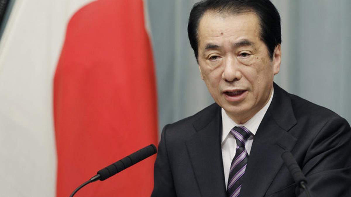 El primer ministro de Japón, Naoto Kan, durante una rueda de prensa, el pasado 6 de mayo en Tokio.