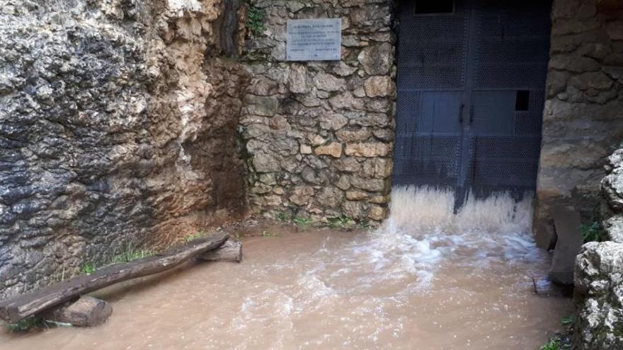 Pla general de l&#039;exterior de les coves del Toll de Moià.