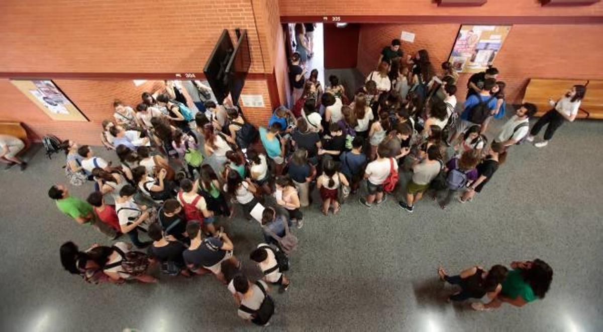 Alumnos de Bachillerato en los exámenes de Selectividad del pasado junio.