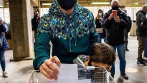 Leo Messi, en el momento de la votación