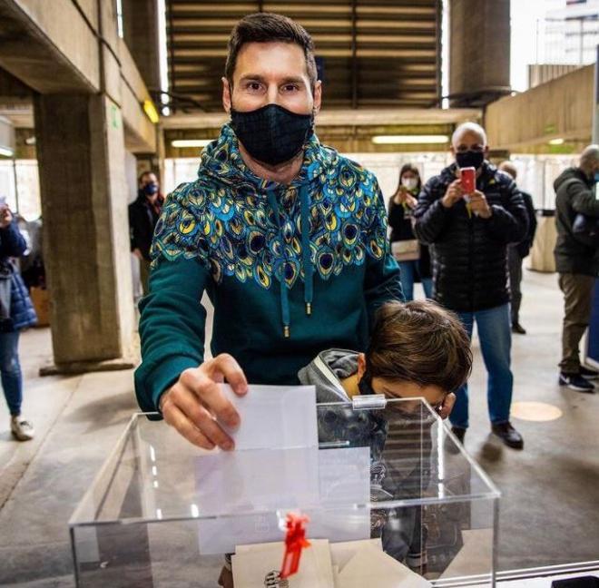 Leo Messi, en el momento de la votación