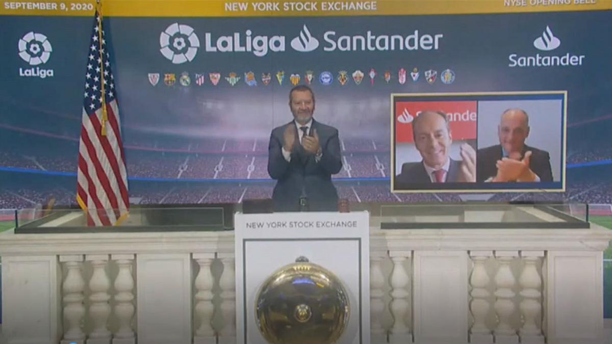 LaLiga Santander toca la campana en Wall Street por el inicio de la temporada