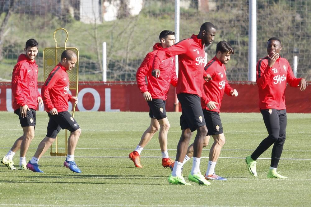 Entrenamiento del Sporting.