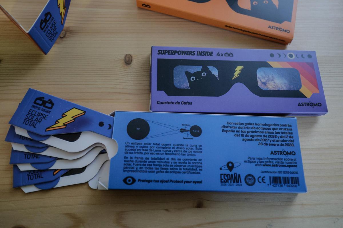 Las gafas para ver el eclipse solar.