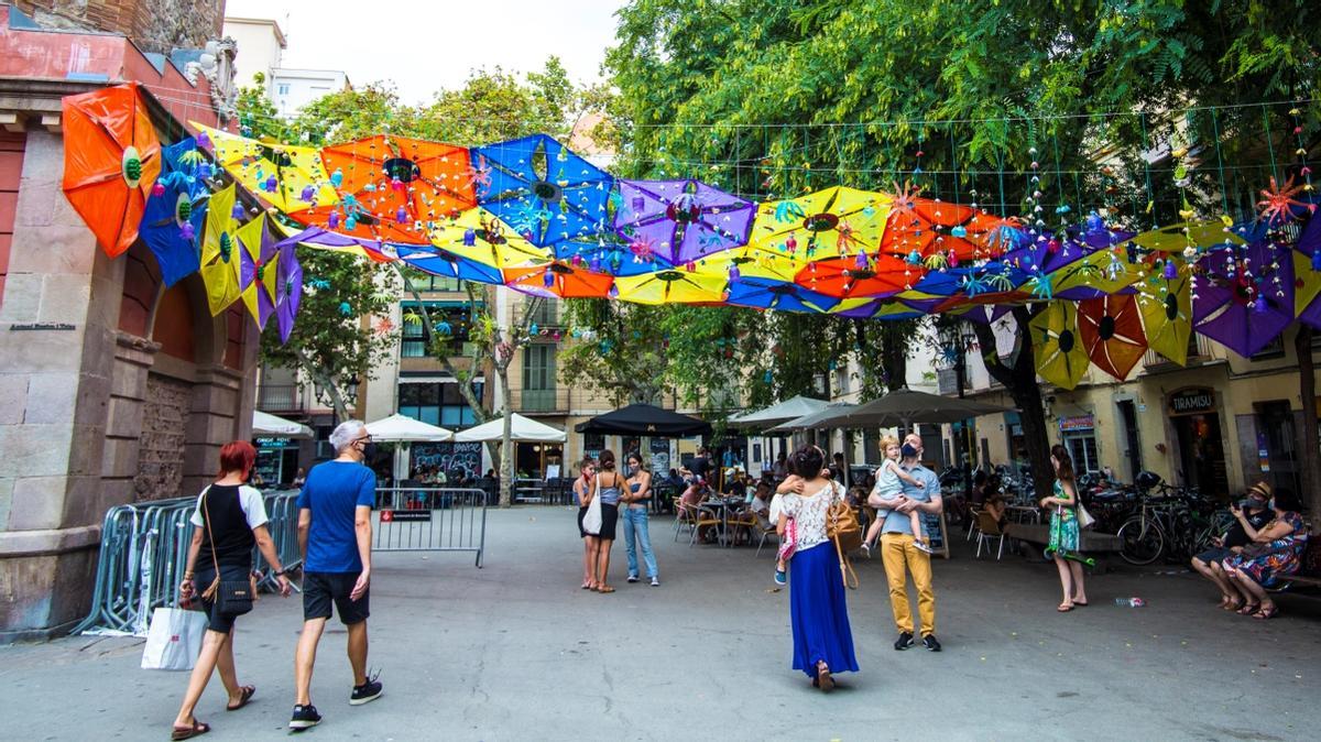 La plaza de la Vila de Gràcia acogerá diversas fiestas populares tradicionales.