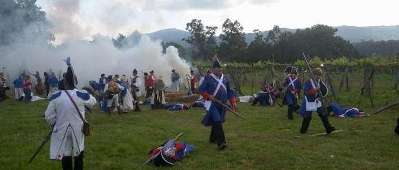 Un momento de la recreación de la batalla, el año pasado. // Noé Parga