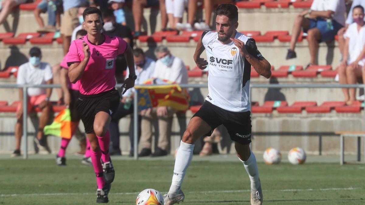 Sobrino, en el primer amistoso de la pretemporada ante el Villarreal CF