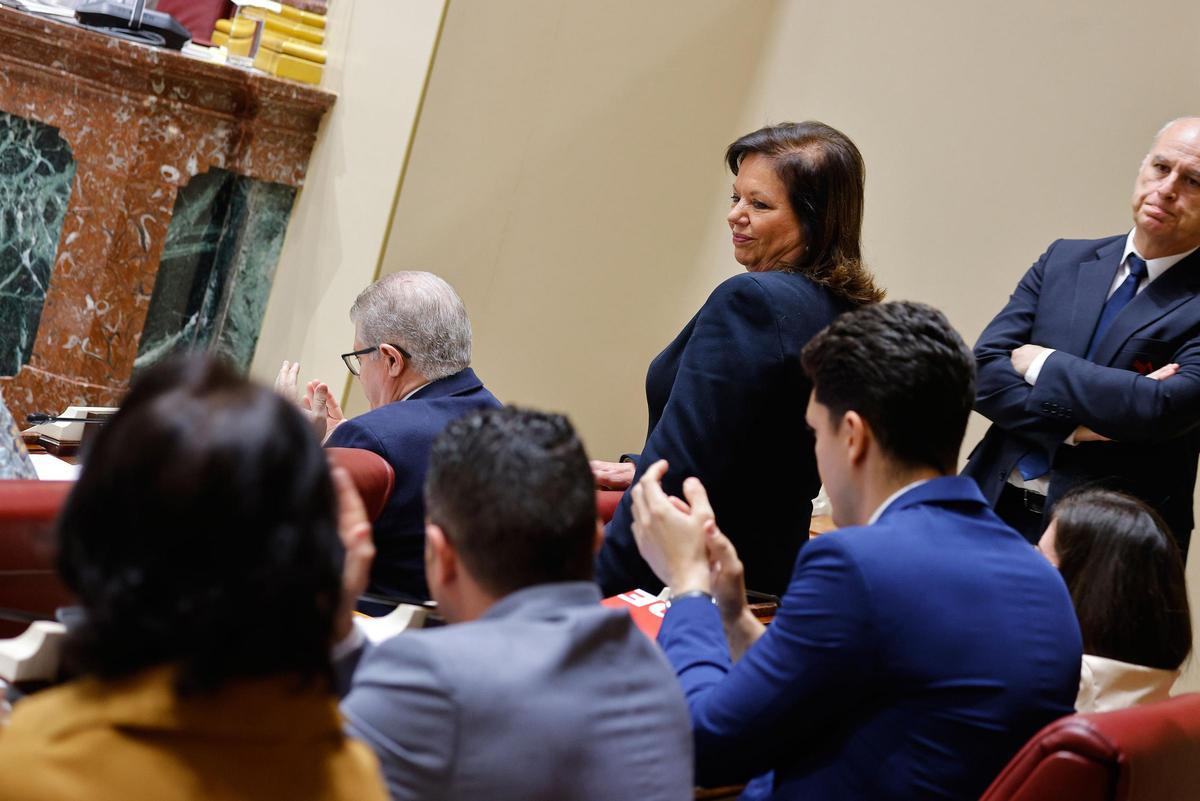 Lola Jara, tras su primera intervención en el Pleno de este martes.