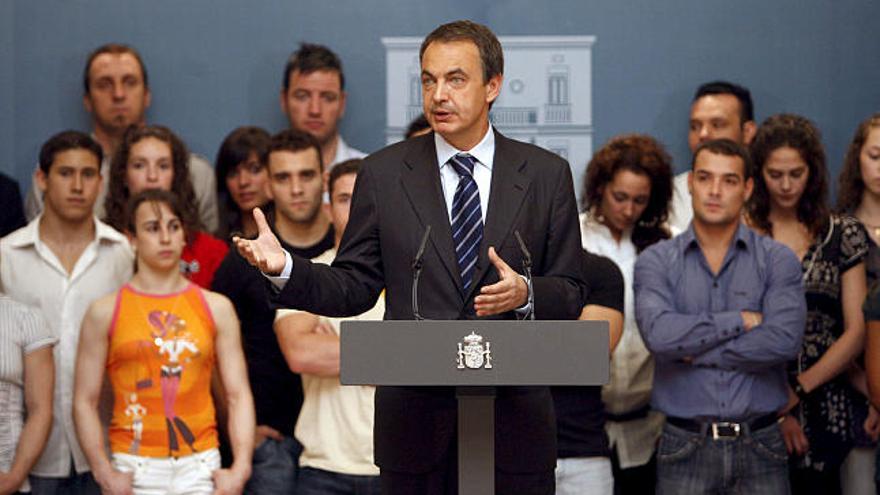 Intervención del presidente Zapatero en el acto de despedida a la Familia Olímpica que participará en los Juegos de Pekín celebrado hoy en el Palacio de la Moncloa.