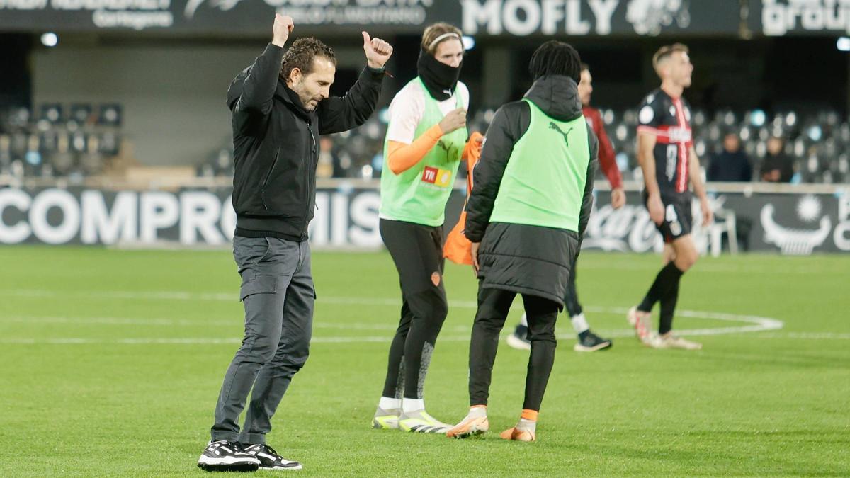 Rubén Baraja tras el partido de Cartagena