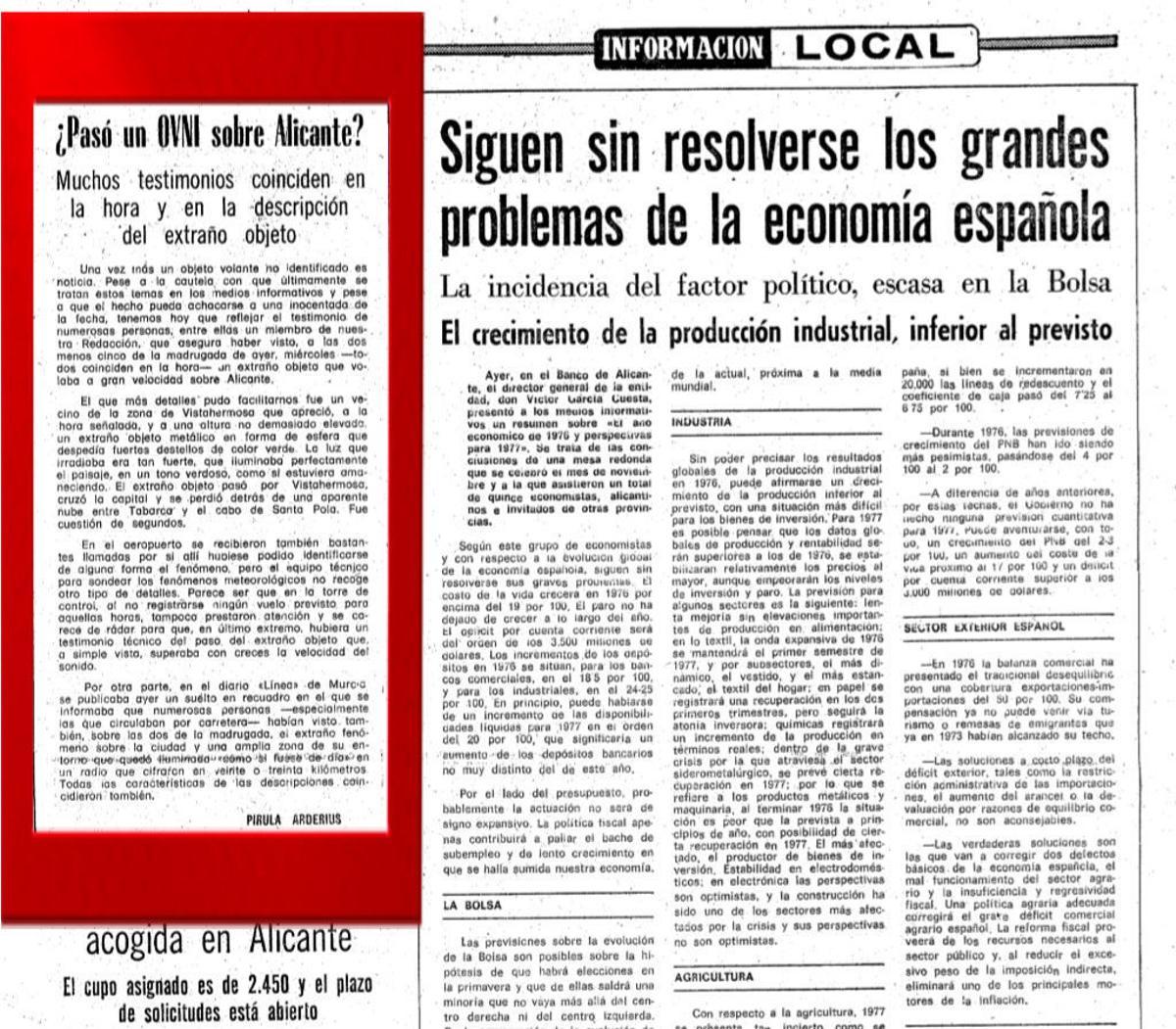 Aquellos dos ovnis vistos en Alicante y San Vicente del Raspeig hace 42 años