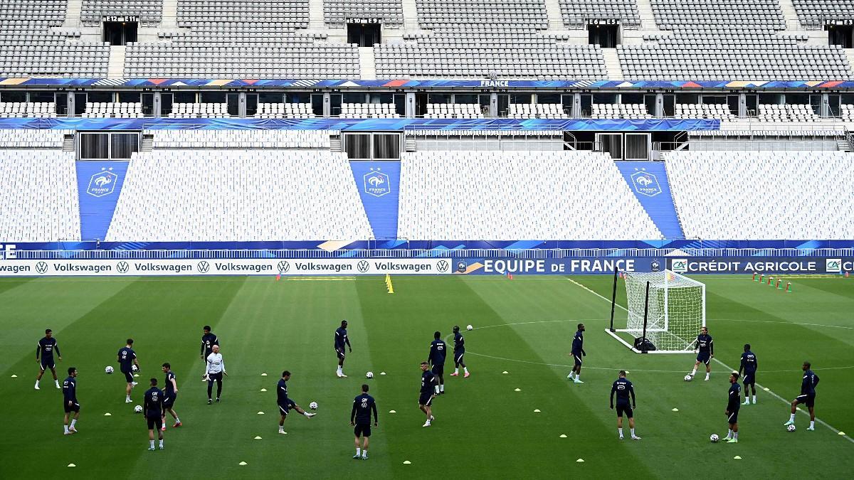 La selección francesa, en el Stade de France