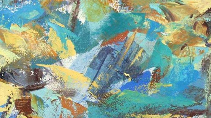 Uno de los cuadros que expone Dolores Balsalobre.