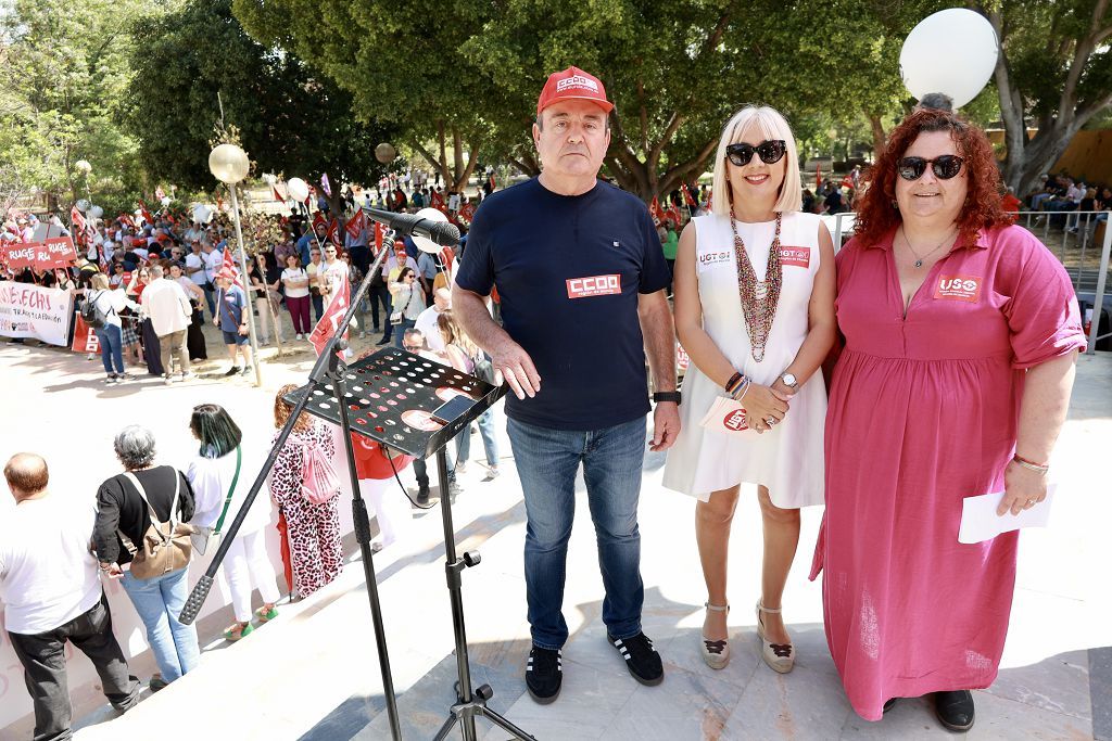 Todas las imágenes de la manifestación del 1 de Mayo en Murcia
