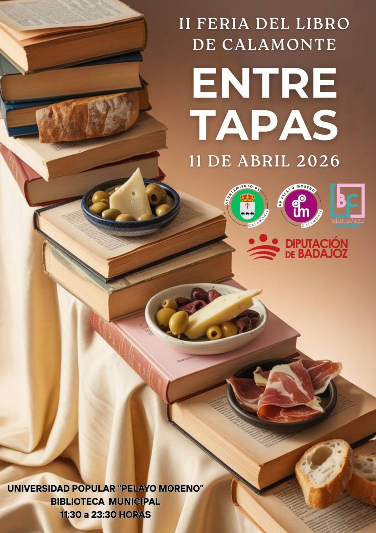 Cartel de la II Feria del Libro de Calamonte.