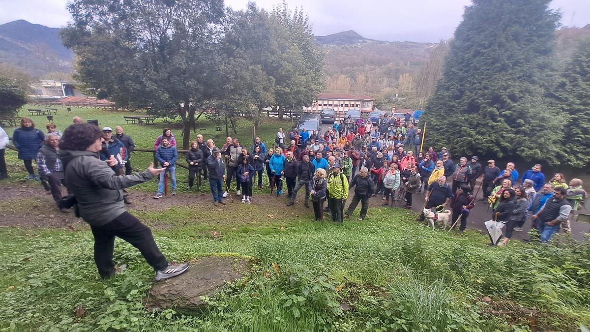 Participantes en la marcha del pasado año.