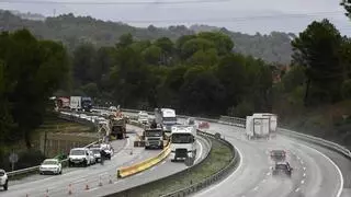 Las obras de la AP-7 dejan un solo carril abierto en sentido sur