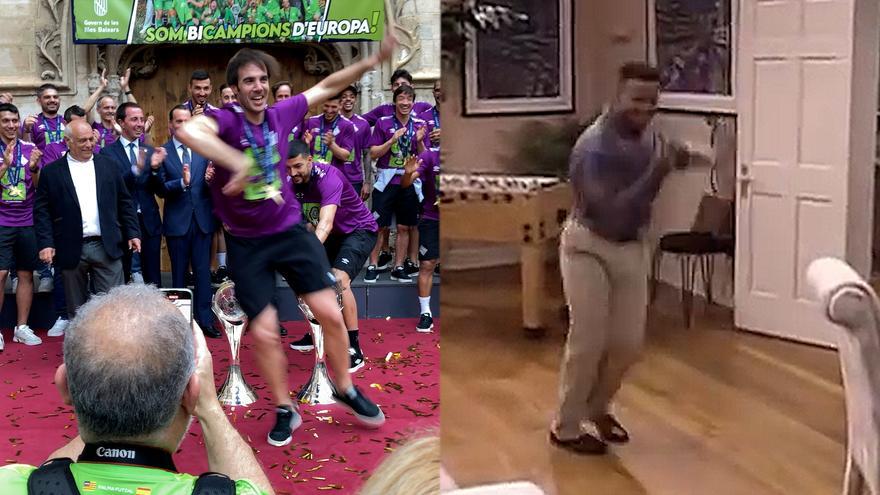 El baile de Carlos Barrón imitando a ‘Carlton’ en el homenaje al Palma Futsal