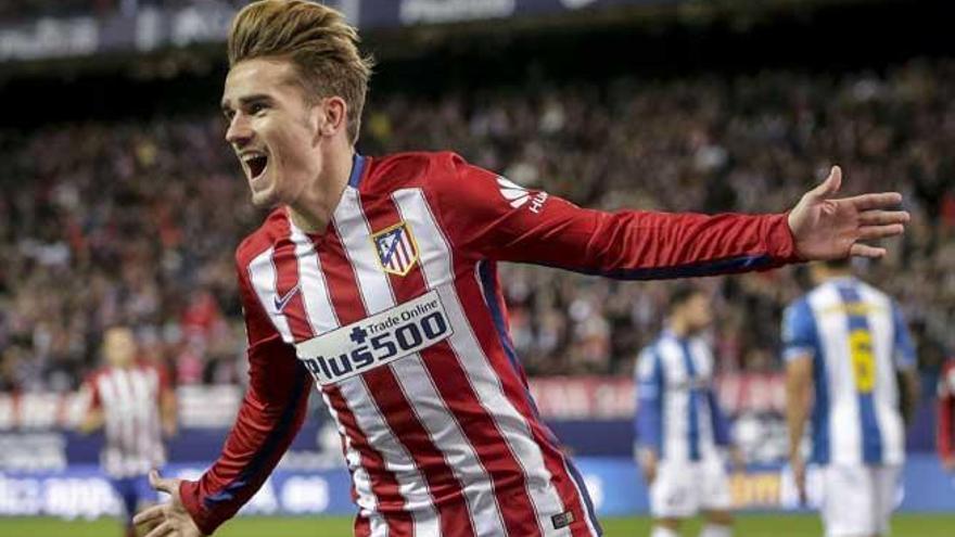 Griezmann celebra su gol ante el Espanyol.