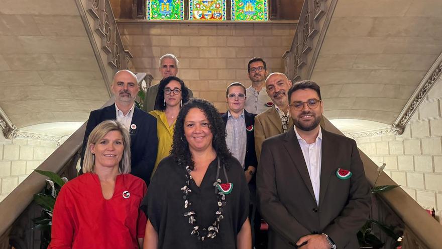 Los consellers del grupo socialista en el Consell de Mallorca.