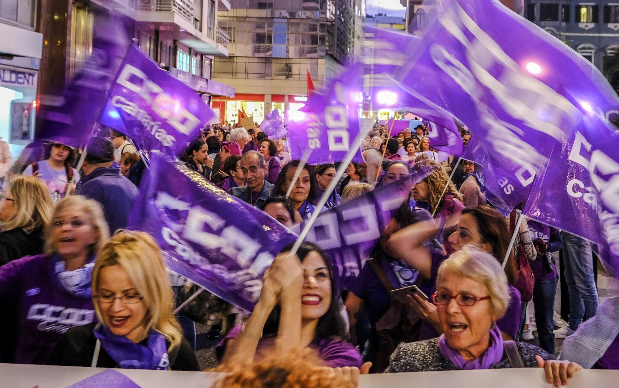 Manifestación por el 8M en Las Palmas de Gran Canaria