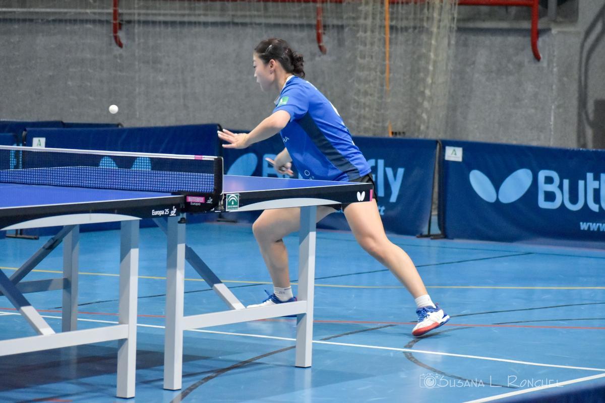 Jiaqui Meng, durante un encuentro con el Museo de la Almendra.