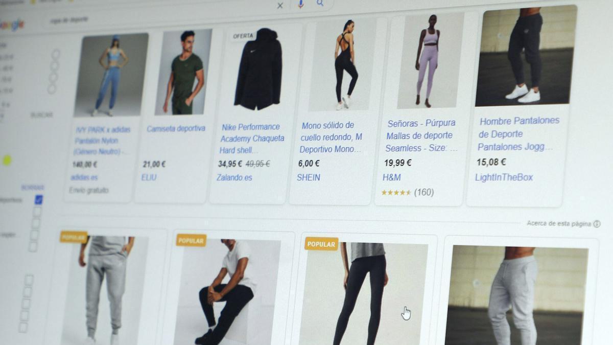 Artículos de deporte que se venden a través de plataformas de comercio 'online'